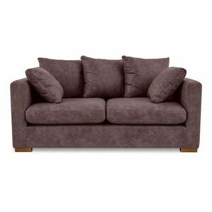 Ciemnobrązowa sofa z imitacji skóry 175 cm Hamburg – Scandic obraz