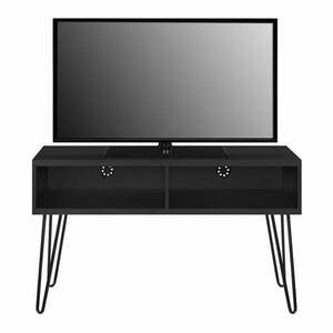 Ciemnoszara szafka pod TV w dekorze dębu 107x63 cm Owen – Støraa obraz