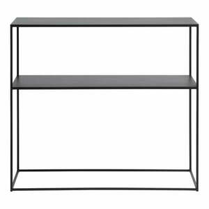 Czarna metalowa konsola 35x90 cm Pebble – Unique Furniture obraz