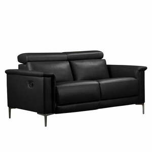 Czarna sofa z imitacji skóry 160 cm Lund – Støraa obraz