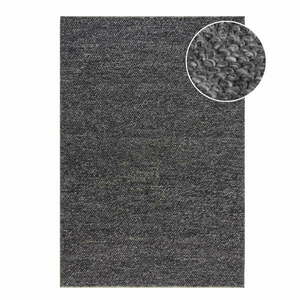 Ciemnoszary dywan z mieszanki wełny tkany ręcznie 80x150 cm Minerals – Flair Rugs obraz