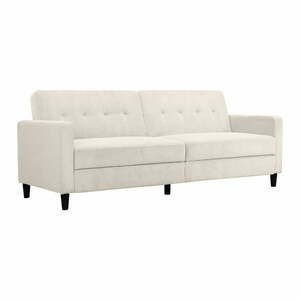 Biała sztruksowa rozkładana sofa 82 cm Hartford – Støraa obraz