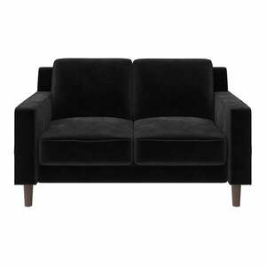 Czarna aksamitna sofa 83 cm Brynn – Støraa obraz