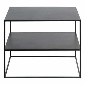 Czarny metalowy stolik 65x65 cm Pebble – Unique Furniture obraz