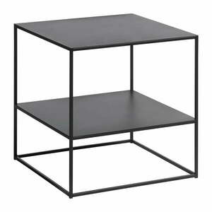 Czarny metalowy stolik 50x50 cm Pebble – Unique Furniture obraz