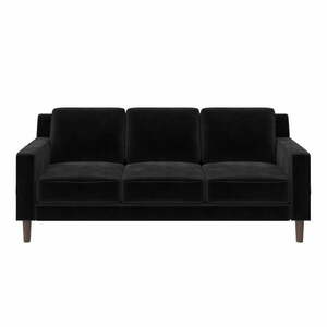 Czarna aksamitna sofa 83 cm Brynn – Støraa obraz