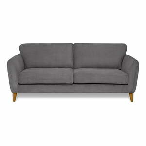 Ciemnoszara sztruksowa sofa 206 cm Paris – Scandic obraz