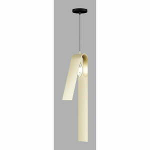 Lampa wisząca w czarno-złotym kolorze z metalowym kloszem Fold – Squid Lighting obraz