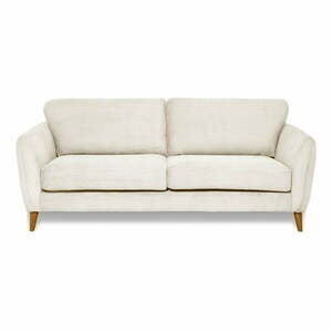 Biała sztruksowa sofa 206 cm Paris – Scandic obraz