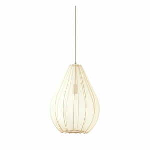 Beżowa lampa wisząca z tekstylnym kloszem ø 38 cm Itela – Light & Living obraz