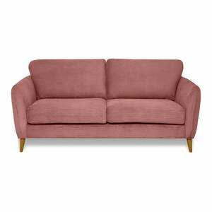 Różowa sztruksowa sofa 170 cm Paris – Scandic obraz