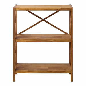 Regał z litego drewna dębowego w naturalnym kolorze 70x87 cm X-Shelf – Unique Furniture obraz