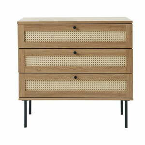 Niska komoda w dekorze dębu w naturalnym kolorze 80x75 cm Pensacola – Unique Furniture obraz