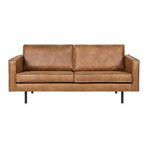 Brązowa sofa z obiciem ze skóry z recyklingu BePureHome Rodeo, 190 cm obraz