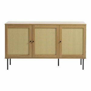 Niska komoda w dekorze dębu w naturalnym kolorze 140x80 cm Pensacola – Unique Furniture obraz