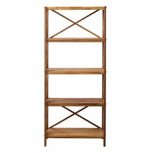 Regał z litego drewna dębowego w naturalnym kolorze 70x161 cm X-Shelf – Unique Furniture obraz