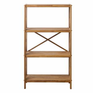 Regał z litego drewna dębowego w naturalnym kolorze 70x124 cm X-Shelf – Unique Furniture obraz