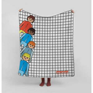 Koc dziecięcy z mikrowłókna 130x130 cm Checkerboard – Playmobil obraz