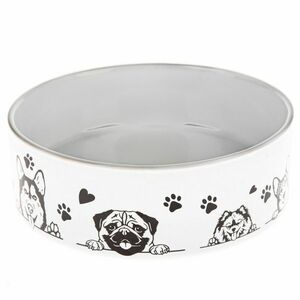 Ceramiczna miska dla psa Dogs love, 15 x 5 cm obraz