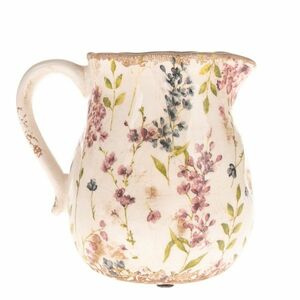 Ceramiczny suchy wazon Vintage garden beżowy, 16 x 15, 5 x 13 cm obraz