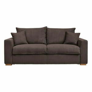 Brązowa sztruksowa rozkładana sofa 225 cm Augustin – Bobochic Paris obraz