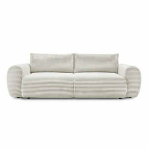 Kremowa sztruksowa rozkładana sofa 257 cm Lucien – Bobochic Paris obraz