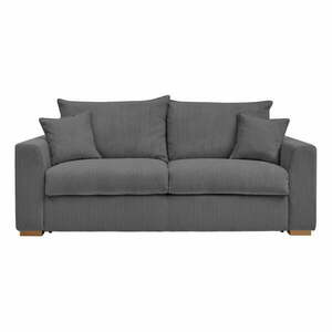 Szara sztruksowa rozkładana sofa 225 cm Augustin – Bobochic Paris obraz