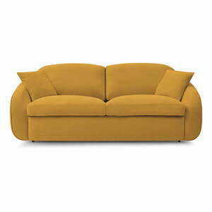 Żółta rozkładana sofa 235 cm Cezanne – Bobochic Paris obraz