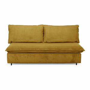 Żółta sztruksowa rozkładana sofa 184 cm Isadora – Bobochic Paris obraz