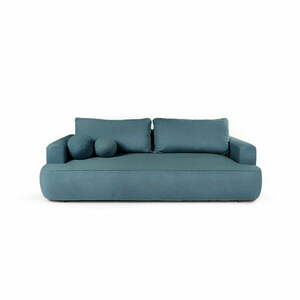 Niebieska rozkładana sofa z materiału bouclé 247 cm Quinoa – Bonami Selection obraz