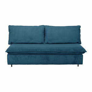 Niebieska sztruksowa rozkładana sofa 184 cm Isadora – Bobochic Paris obraz