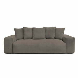 Szarobrązowa sztruksowa sofa 280 cm Voltaire – Bobochic Paris obraz