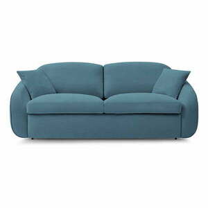 Niebieska rozkładana sofa 235 cm Cezanne – Bobochic Paris obraz