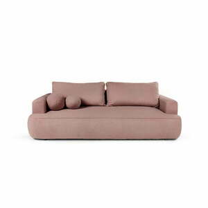 Jasnoróżowa rozkładana sofa z materiału bouclé 247 cm Quinoa – Bonami Selection obraz