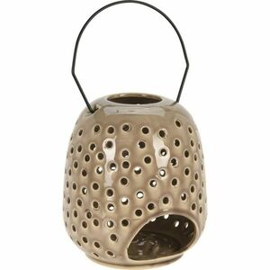 Latarnia ceramiczna Dots szary, 15 x 23 cm obraz