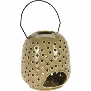 Latarnia ceramiczna Dots zielony, 15 x 23 cm obraz