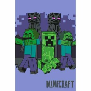 Jerry Fabrics Dziecięcy koc polarowy Minecraft Mobs coming for you, 100 x 150 cm obraz