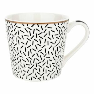 Florina Kubek porcelanowy Black Avenue Astoria 400 ml, czarno-biały obraz