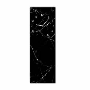 Zegar ścienny Styler Glassclock Black Marble, 20x60 cm obraz