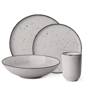 Zestaw porcelany 16 szt. - Gaya Atelier Grey Speckled obraz