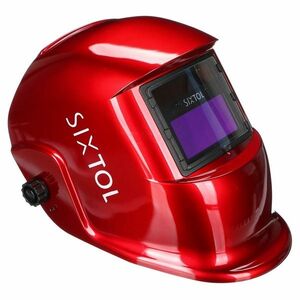 Sixtol Maska spawalnicza samościemniająca się WELDING MASK 2, czerwony obraz