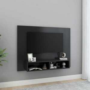 vidaXL Wisząca szafka pod TV, szara, 120 x 23, 5 x 90 cm obraz