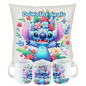 Zestaw Poduszka Kubek Lilo I Stich Ohana Disney Imię Urodziny obraz