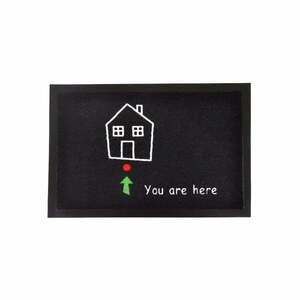 Czarna wycieraczka Hanse Home You Are Here, 40x60 cm obraz