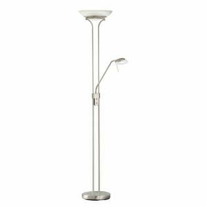 Lampa stojąca LED ze ściemniaczem w kolorze srebra (wysokość 182 cm) Pool – Fischer & Honsel obraz