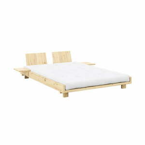 Łóżko dwuosobowe z litego drewna sosnowego ze stelażem 160x200 cm Social Bed – Karup Design obraz