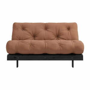 Ceglasta rozkładana sofa 140 cm Roots Black Night – Karup Design obraz