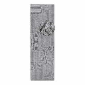 Szary chodnik 80x240 cm Chappe Light Grey – Elle Decoration obraz