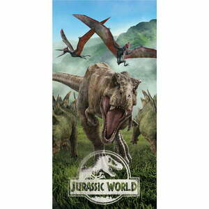 Bawełniany ręcznik dziecięcy 70x140 cm Jurassic Park – Jerry Fabrics obraz