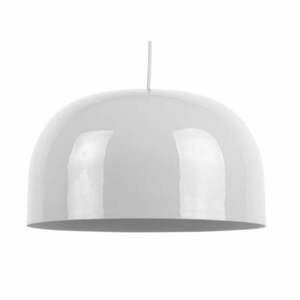 Biała lampa wisząca z metalowym kloszem ø 40 cm Dome – Leitmotiv obraz